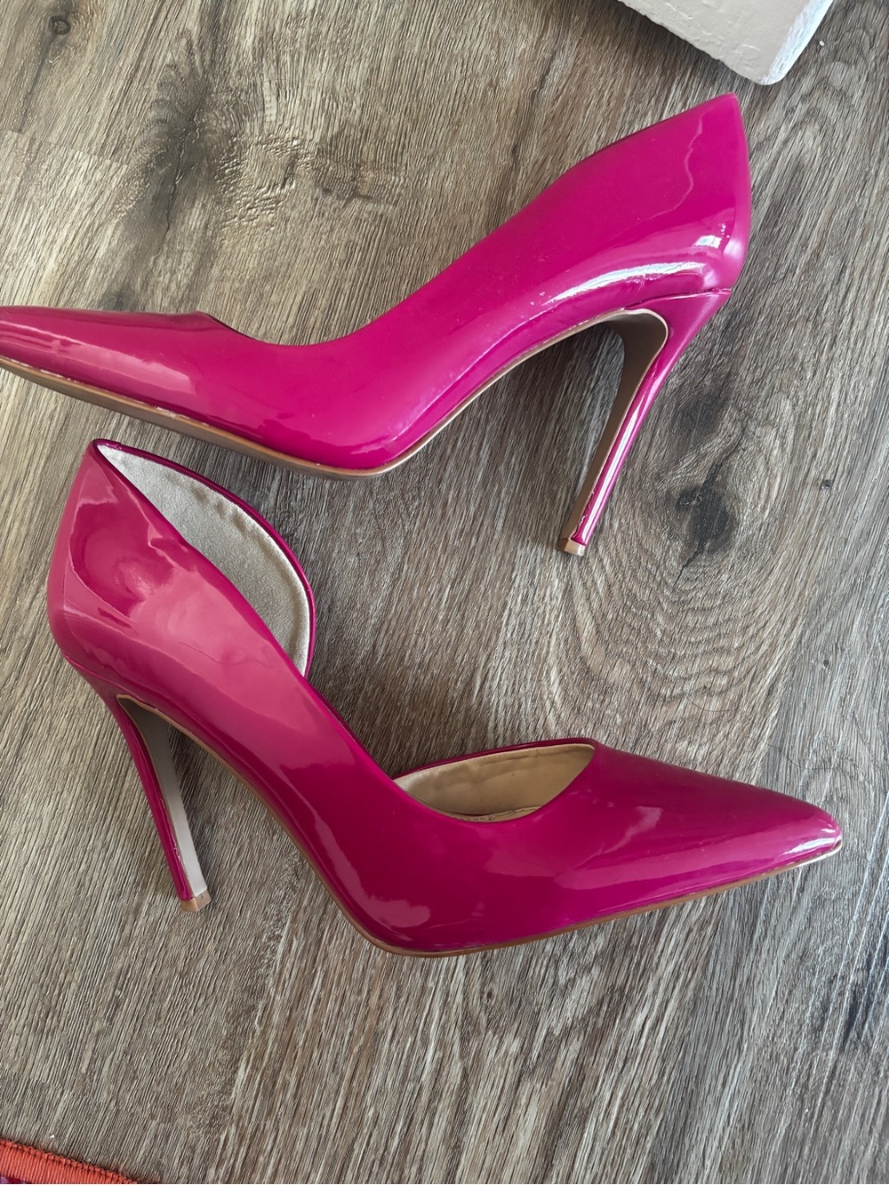 Jessica Simpson Magenta Patent Pointed-Toe Flats